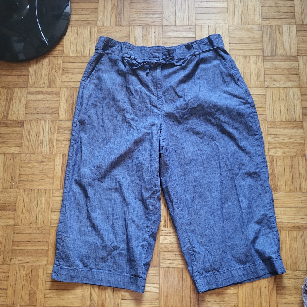 Reitmans Plus Size 20, Petite, Denim Blue Capris